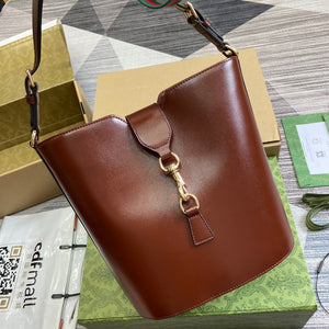 Lucy LEATHER BUCKET SHOULDER BAG