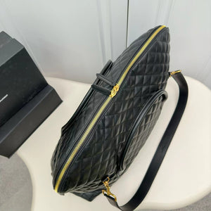 Quilted Leather Travel Bag