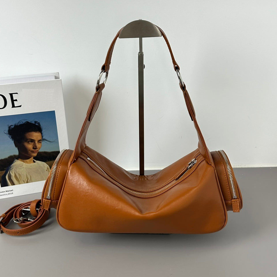 Elegant Cowhide Leather Shoulder Bag