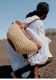 Woven Raffia & Leather Shoulder Bag – Summer Edition