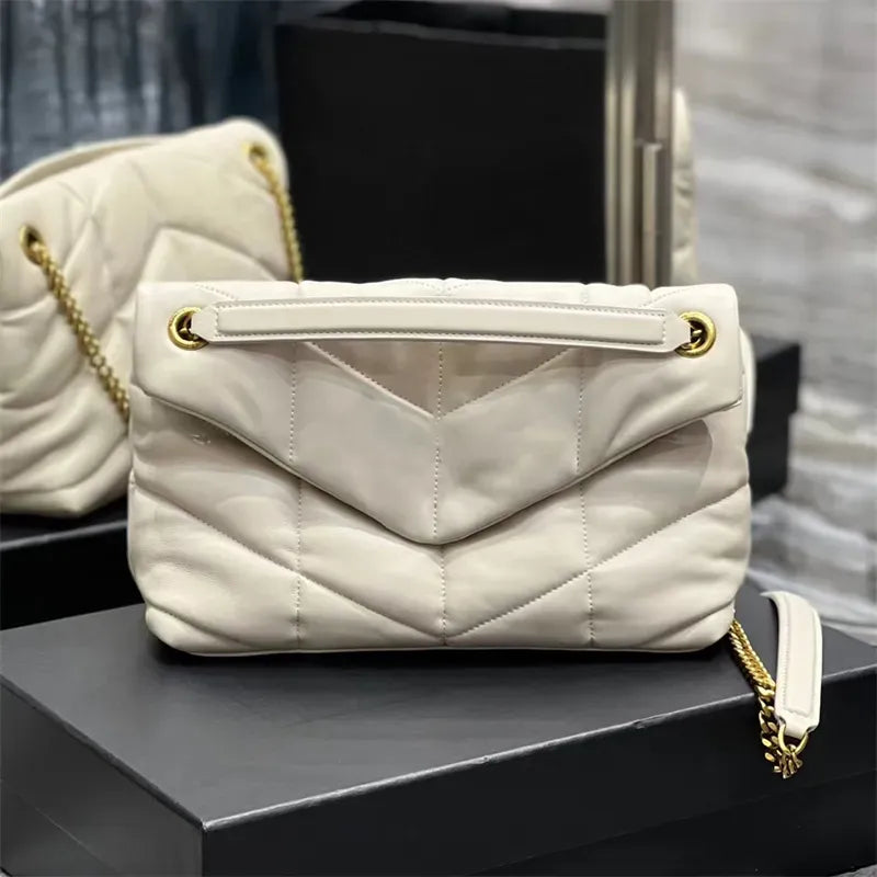 Flap Shoulder Bag - Calfskin Leather