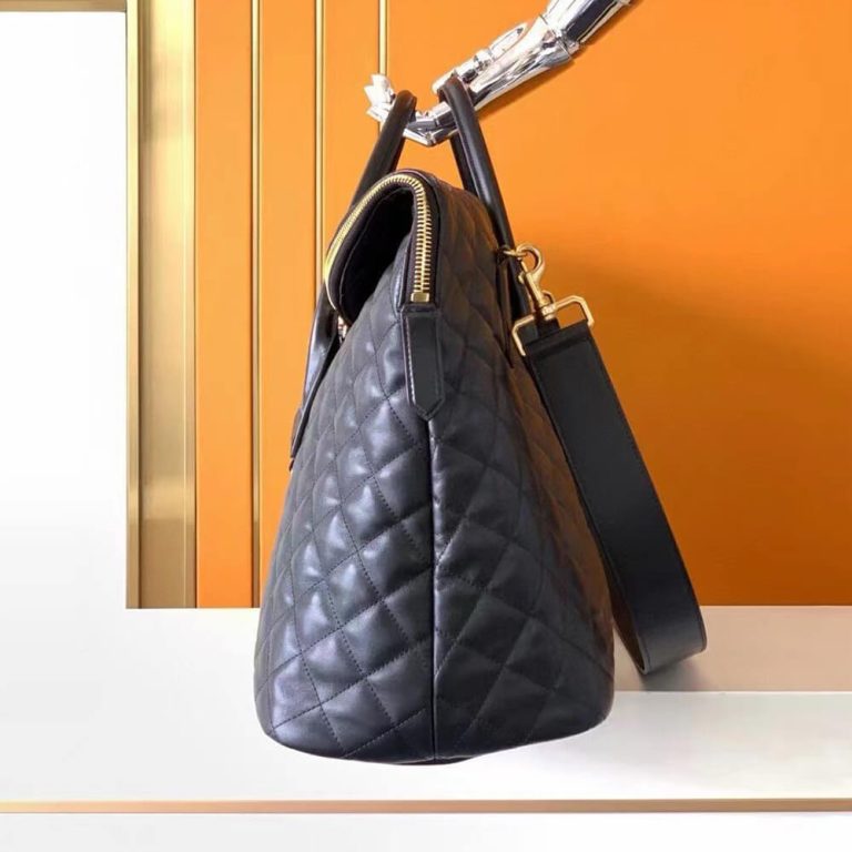 Quilted Leather Travel Bag