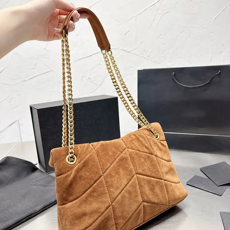 Flap Shoulder Bag - Calfskin Leather