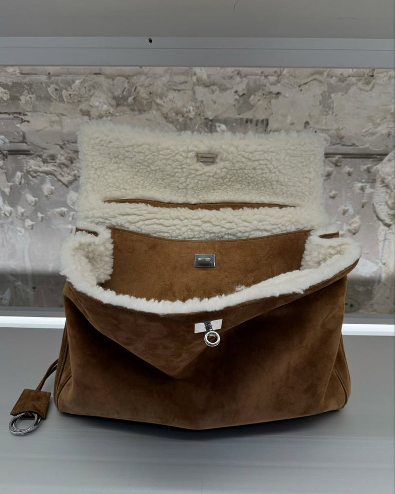 Shearling Luxe Suede Bag