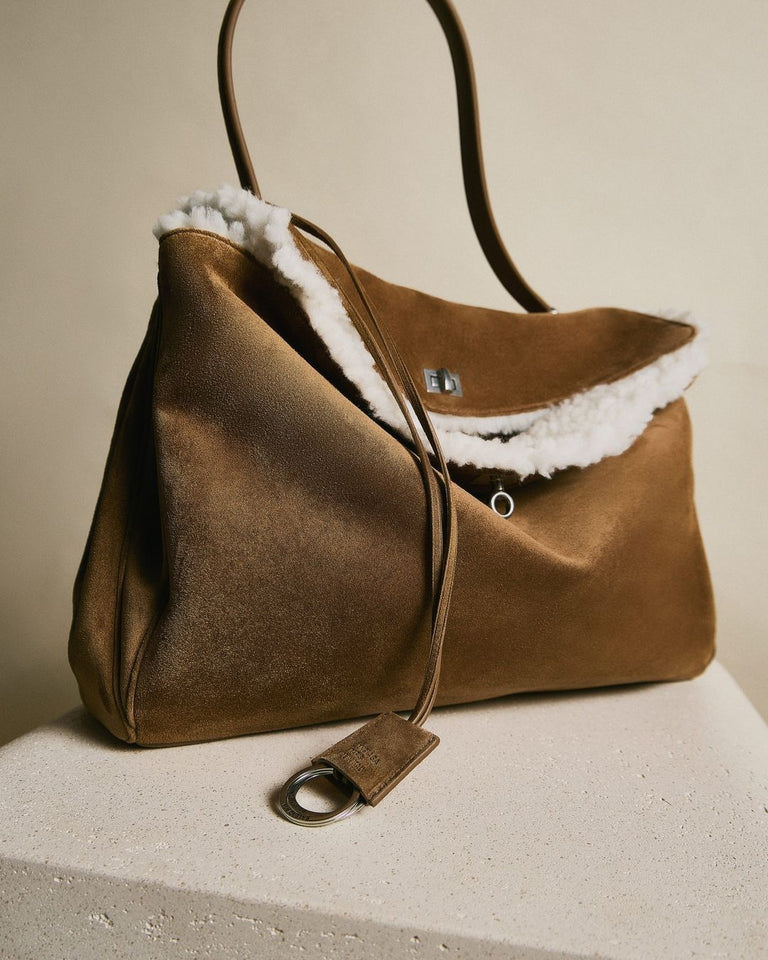Shearling Luxe Suede Bag
