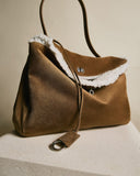 Shearling Luxe Suede Bag