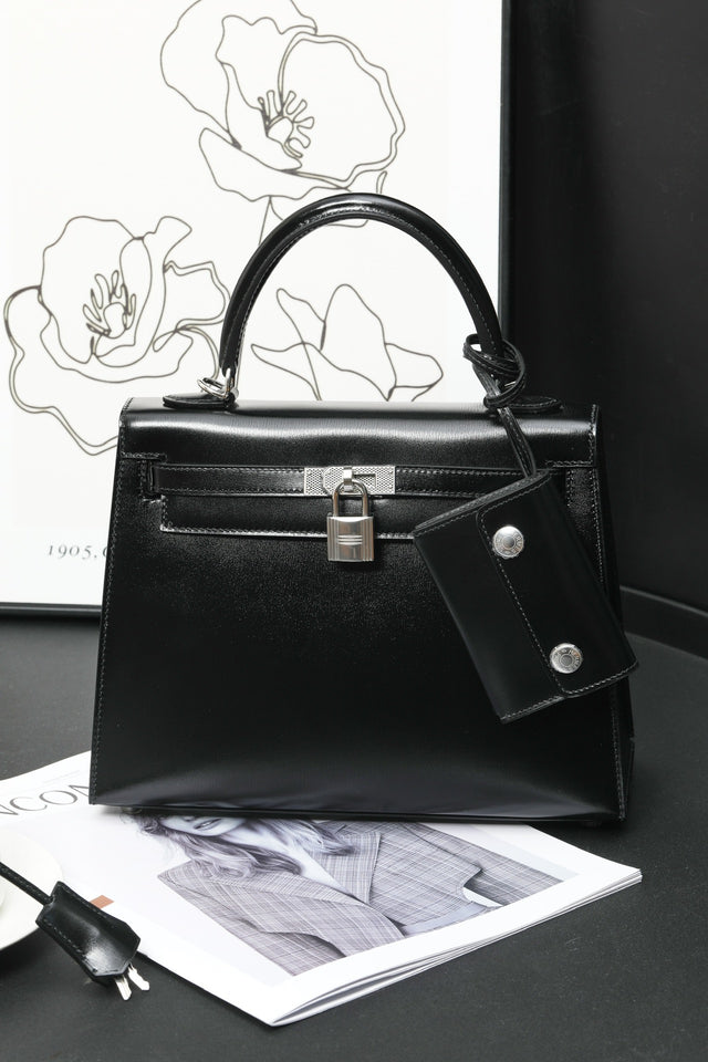 Classic Black Structured Handbag