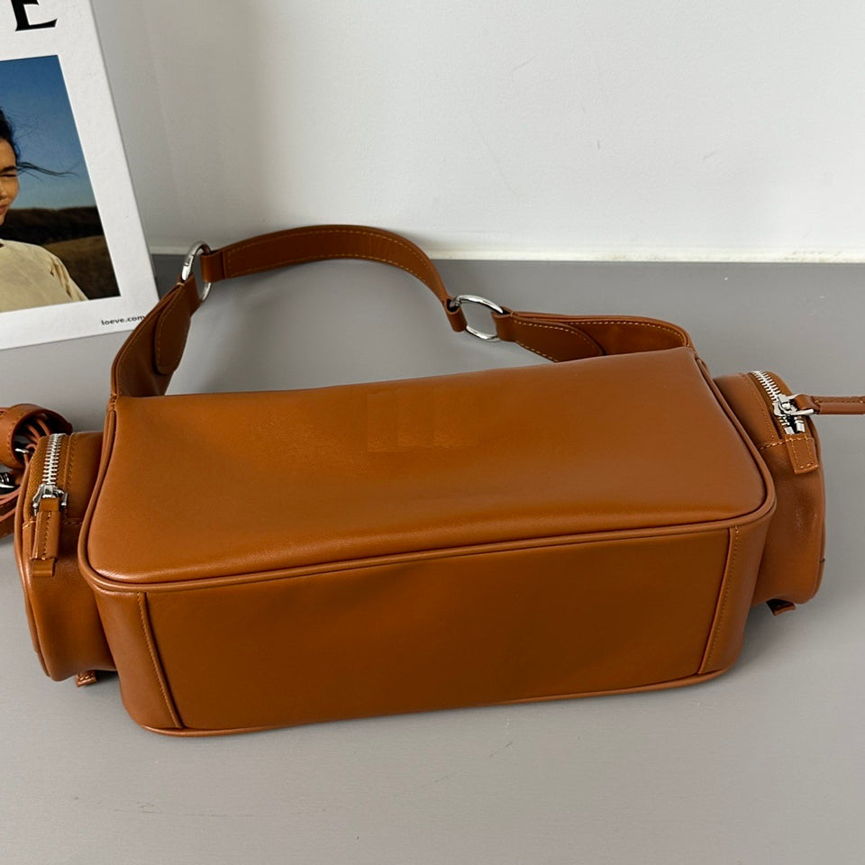 Elegant Cowhide Leather Shoulder Bag