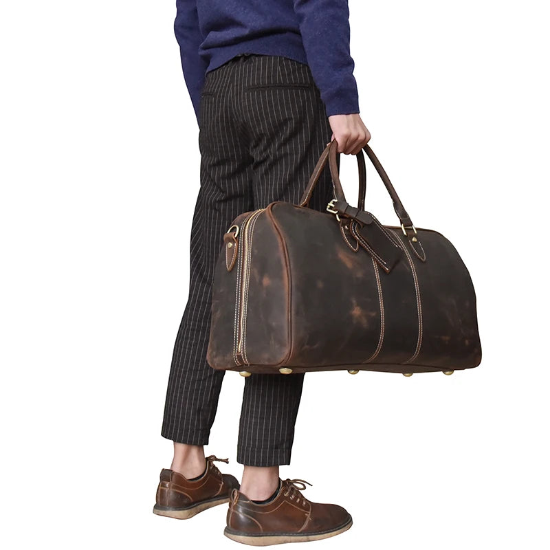 Vintage Luxe Leather Duffel