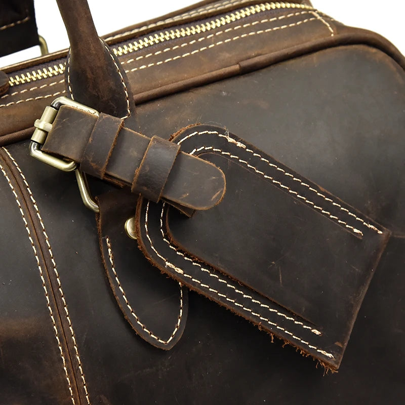 Vintage Luxe Leather Duffel
