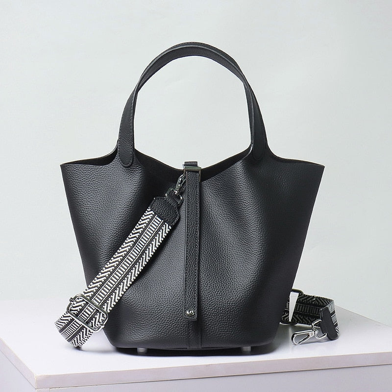 Calfksin Leather Bucket bag