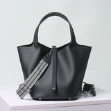 Calfksin Leather Bucket bag