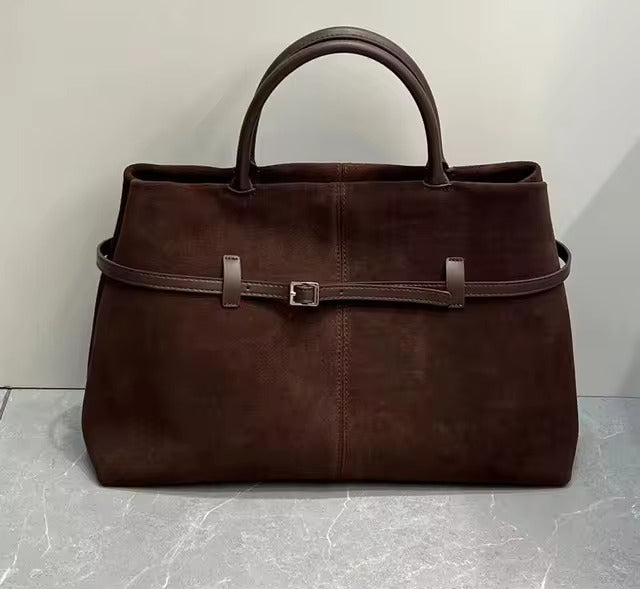 Chic Suede Leather Tote
