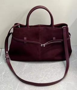 Chic Suede Leather Tote