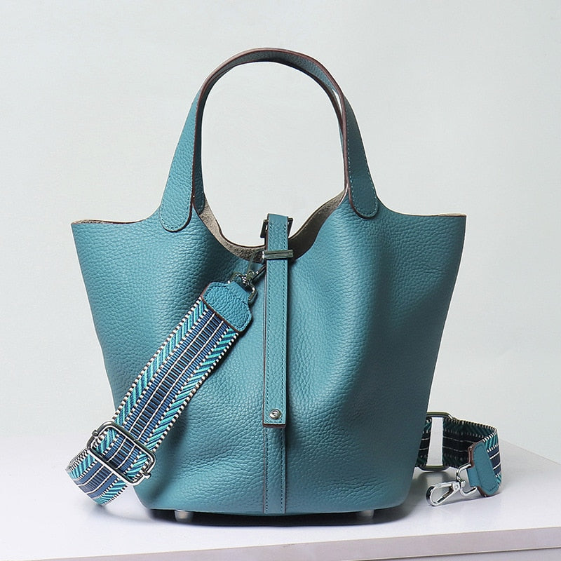 Calfksin Leather Bucket bag