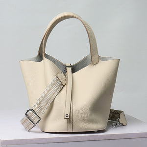 Calfksin Leather Bucket bag