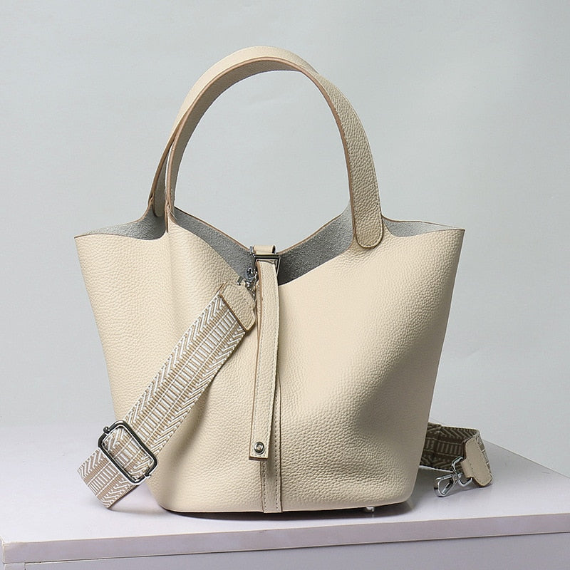 Calfksin Leather Bucket bag