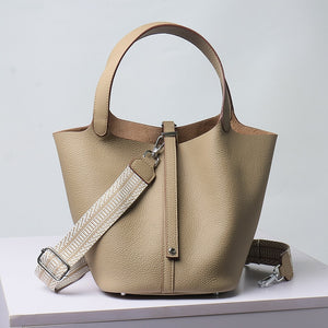 Calfksin Leather Bucket bag