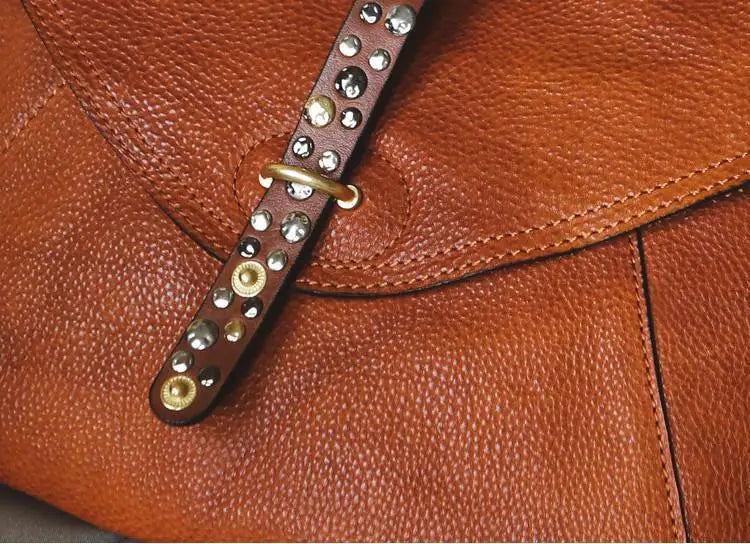 Studded Leather Envelope Crossbody