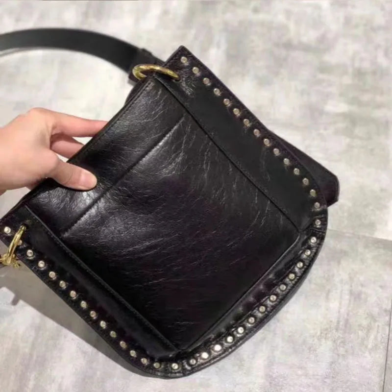 Noir Edge Leather Bag