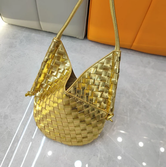 Leather Woven Clutch