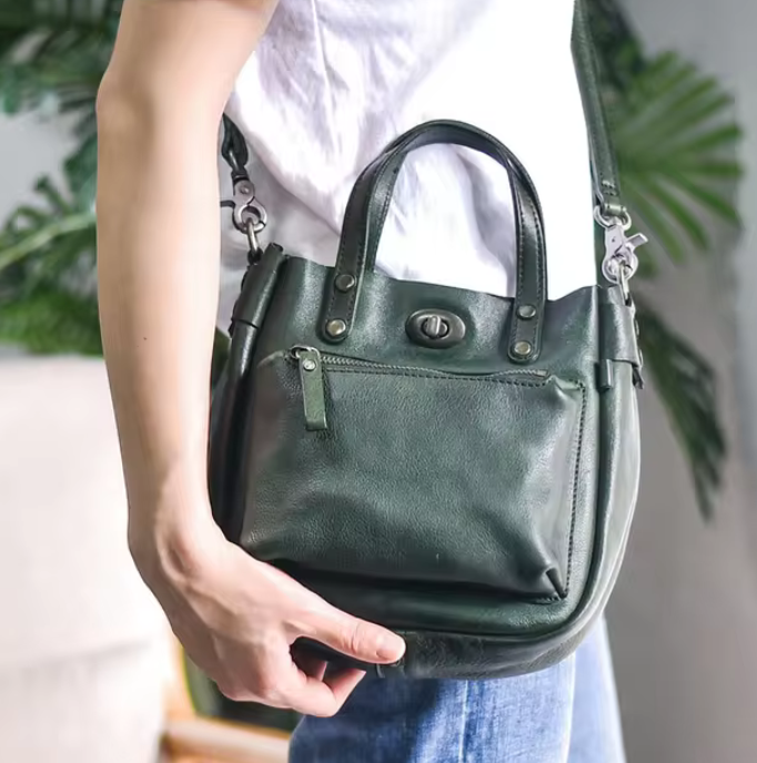 Genuine Leather Mini Shoulder Bag