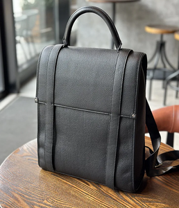 Sleek Cowhide Leather Backpack