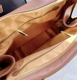 Classic Luxe Leather Satchel