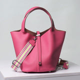 Calfksin Leather Bucket bag