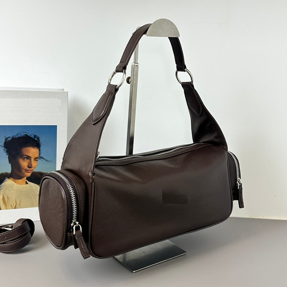 Elegant Cowhide Leather Shoulder Bag