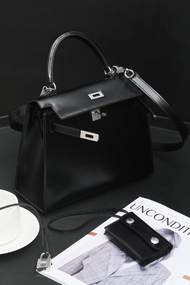 Classic Black Structured Handbag