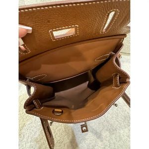Sophisticated Cowhide Leather Shoulder Bag