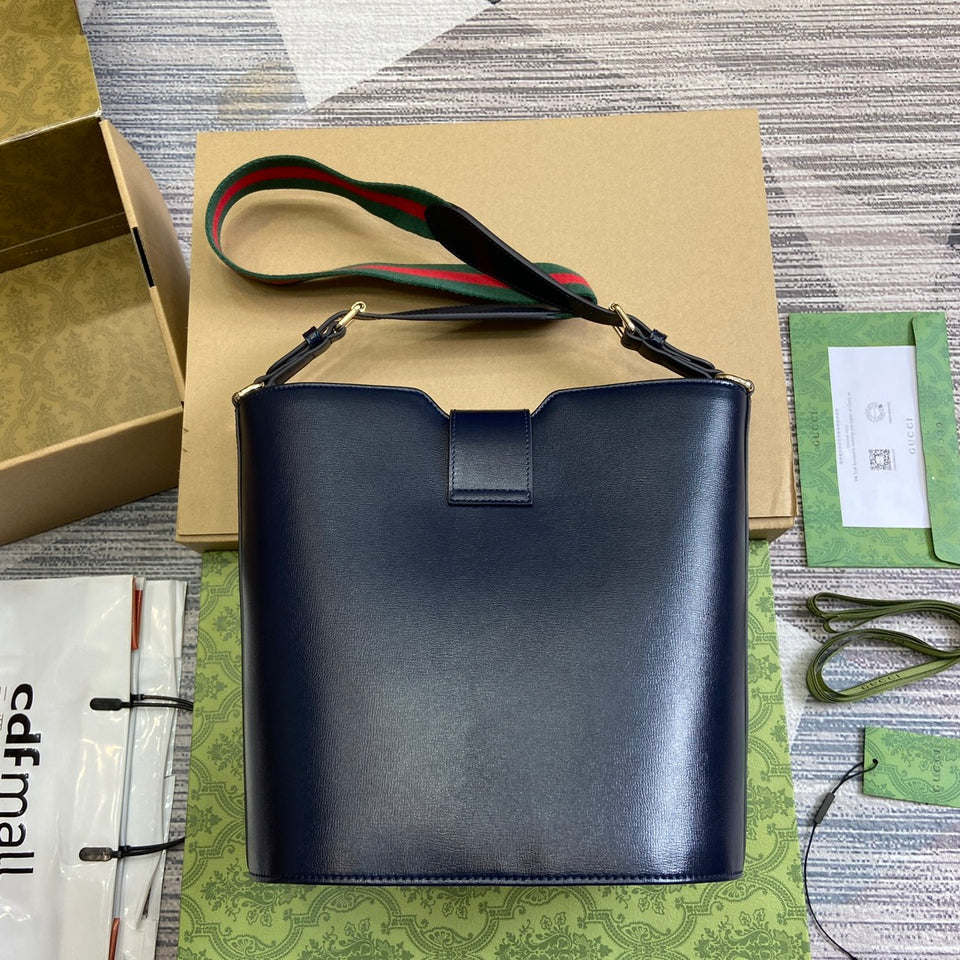 Lucy LEATHER BUCKET SHOULDER BAG