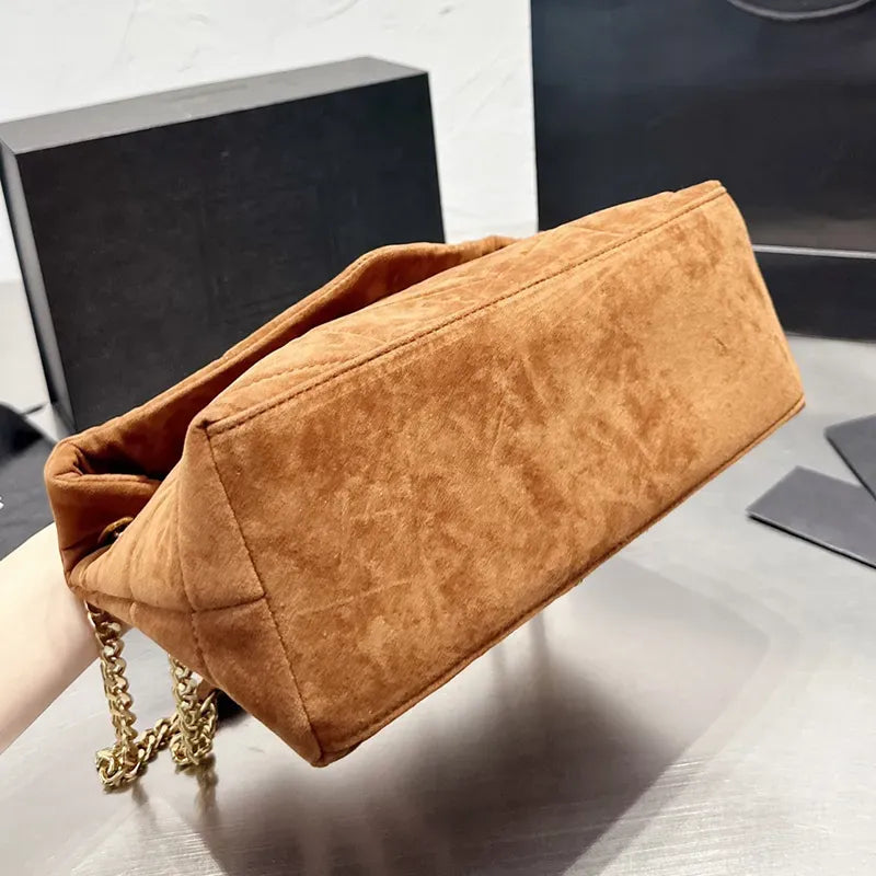 Flap Shoulder Bag - Calfskin Leather