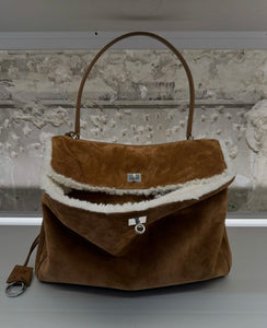 Shearling Luxe Suede Bag