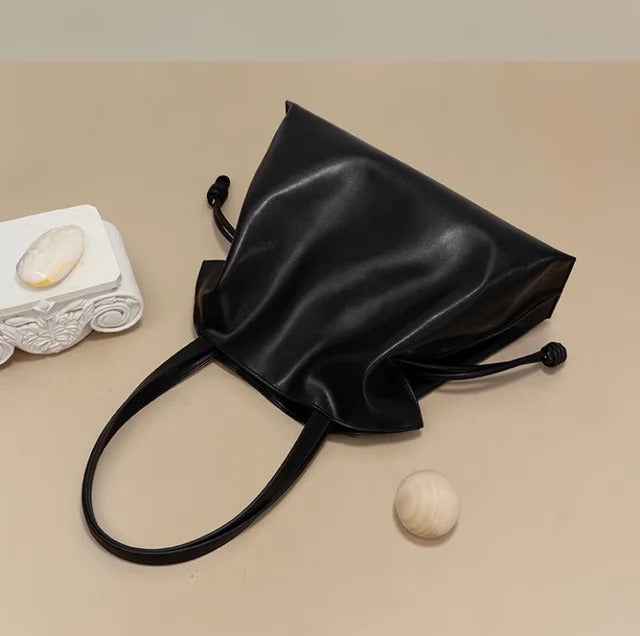 Drawstring Pouch - Calfskin Leather