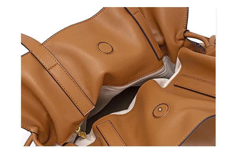 Drawstring Pouch - Calfskin Leather