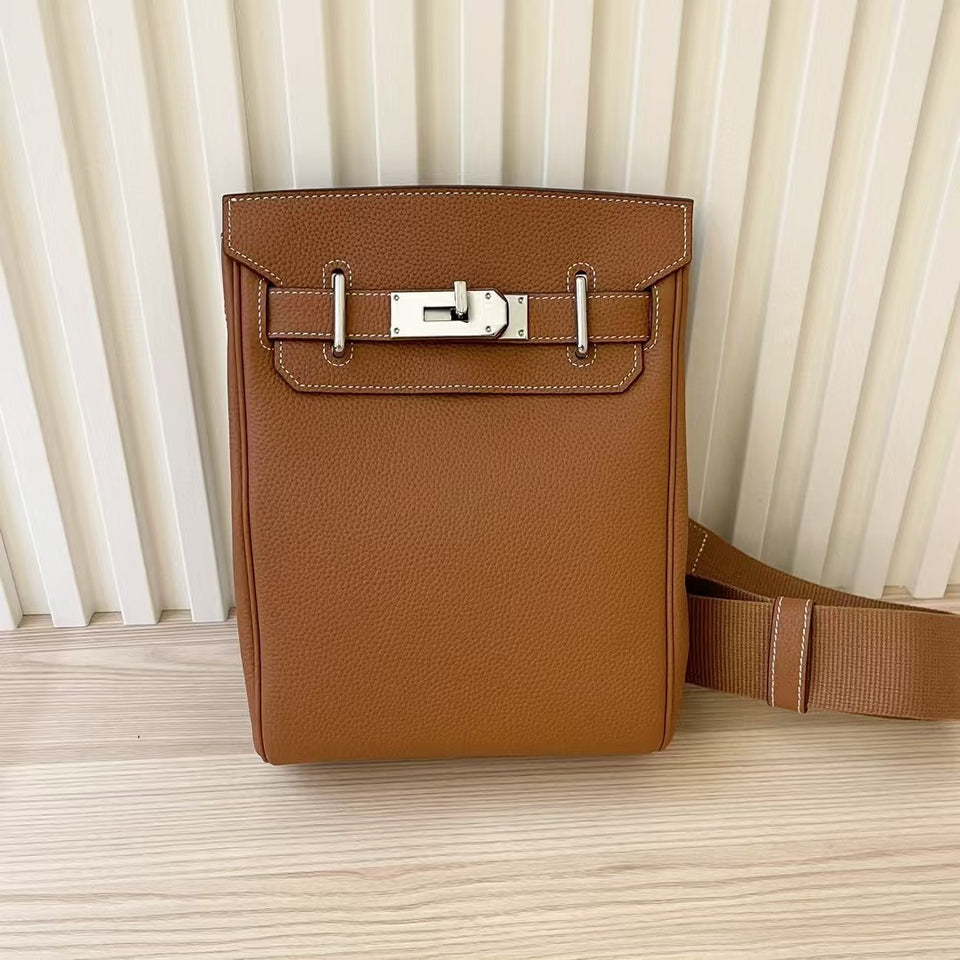 Sophisticated Cowhide Leather Shoulder Bag