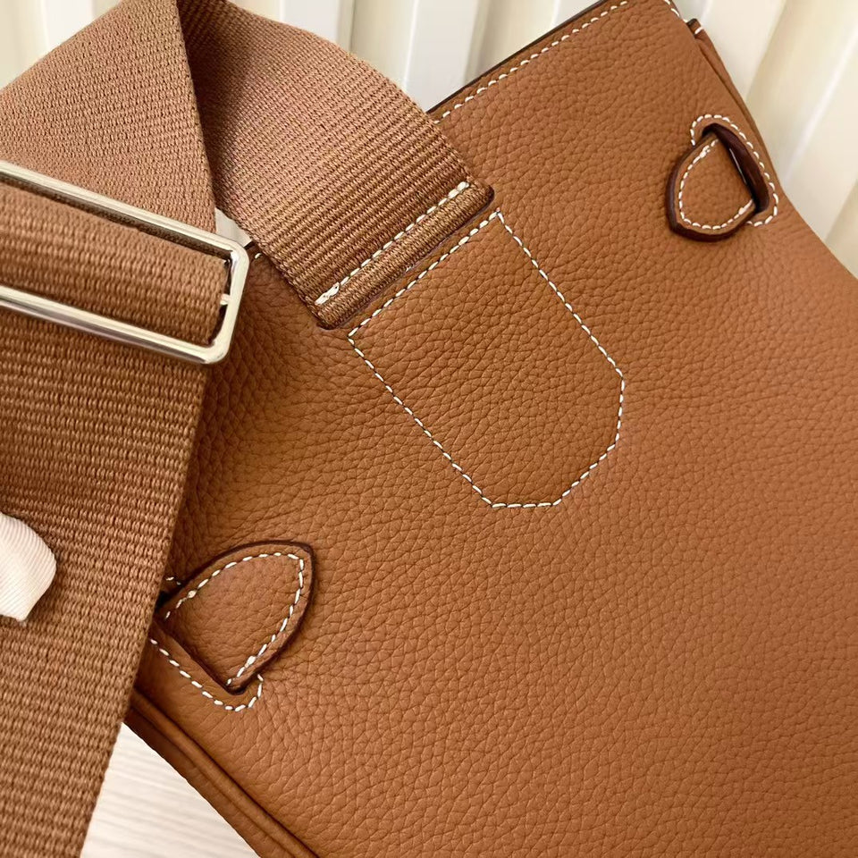 Sophisticated Cowhide Leather Shoulder Bag
