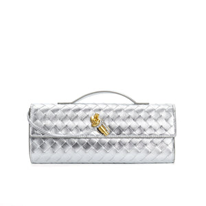 Woven clutch bag