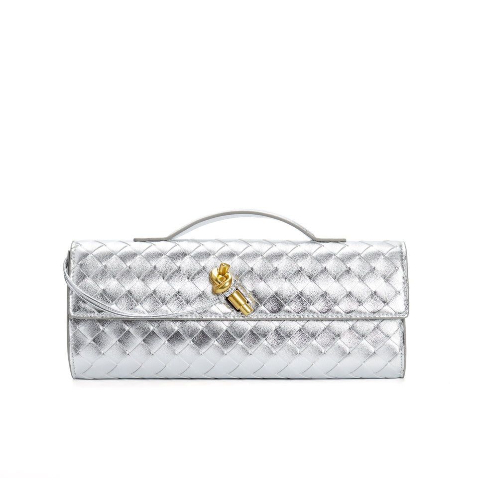 Woven clutch bag