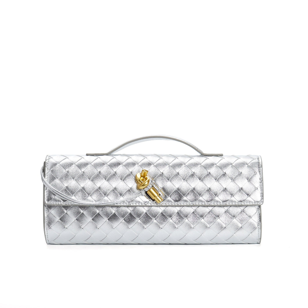 Woven clutch bag