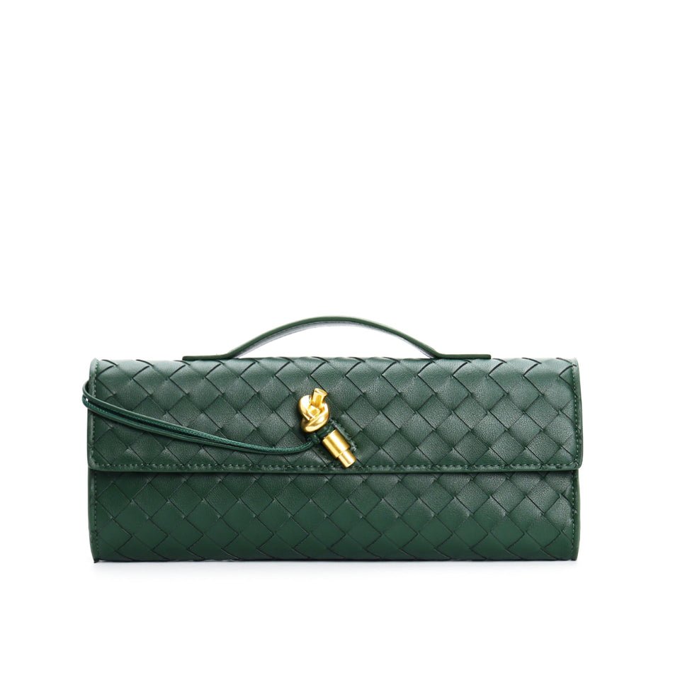 Woven clutch bag