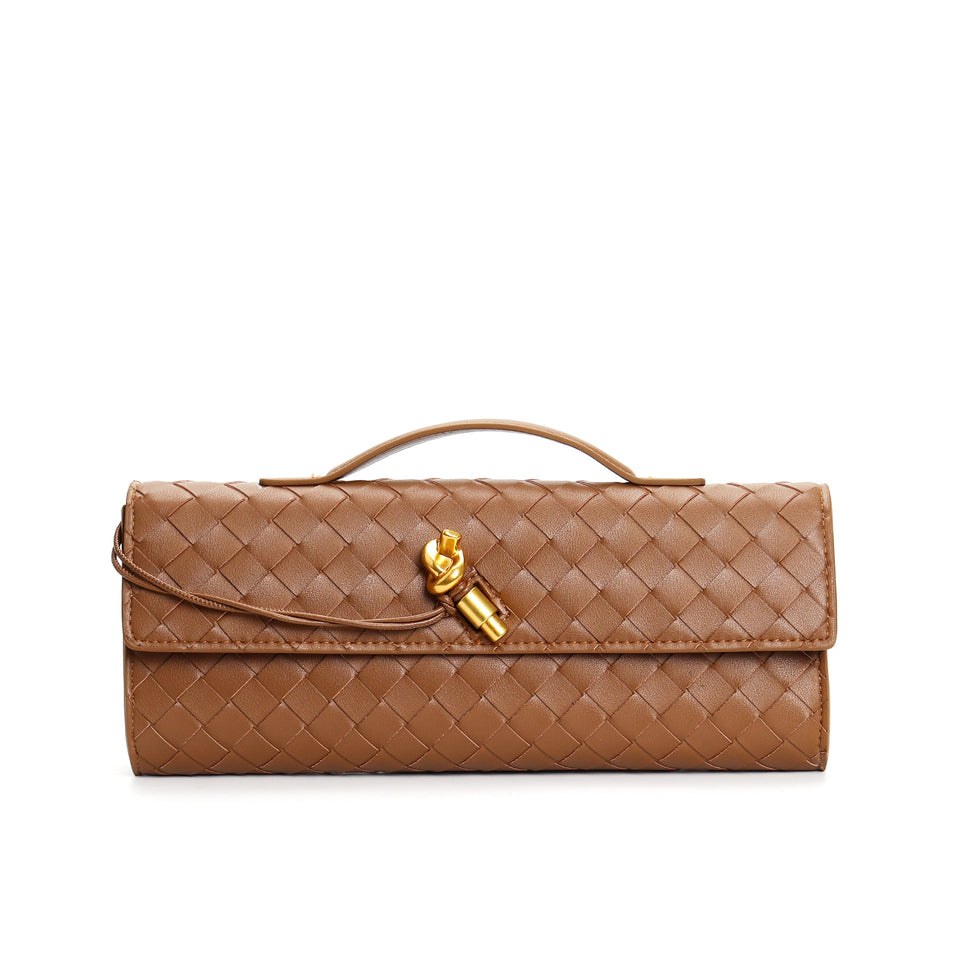 Woven clutch bag