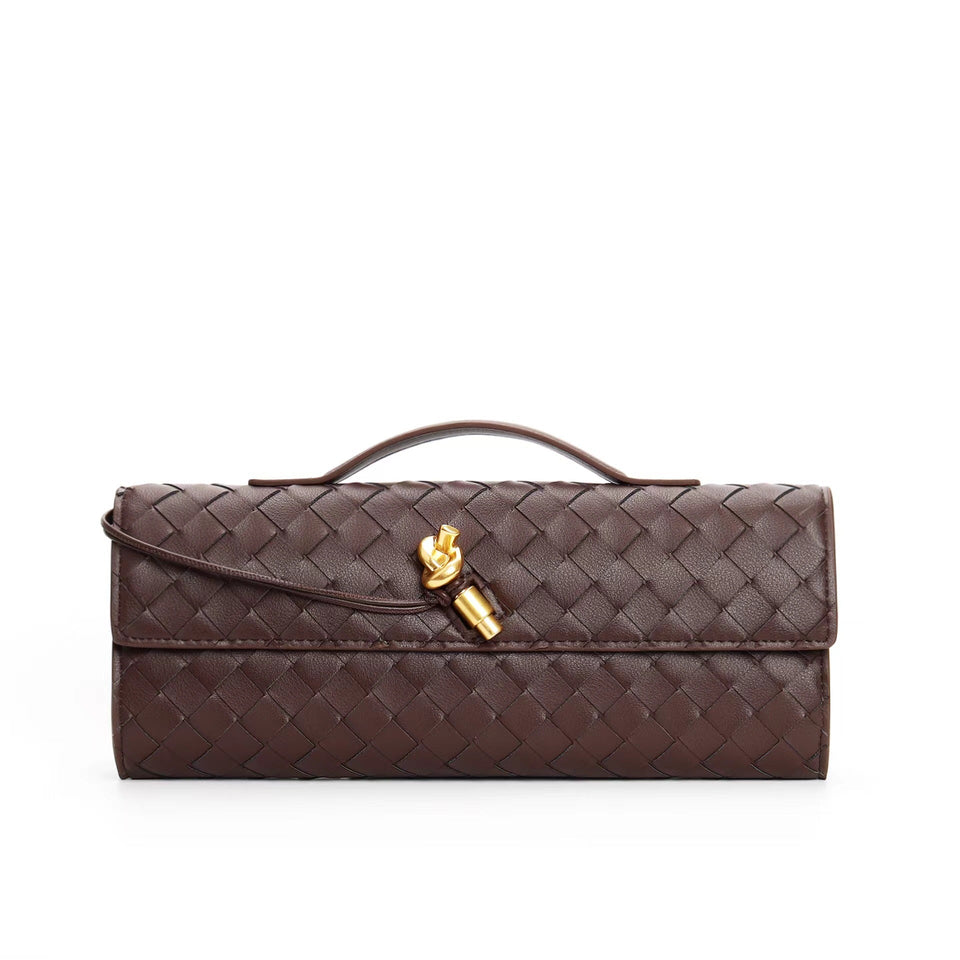 Woven clutch bag