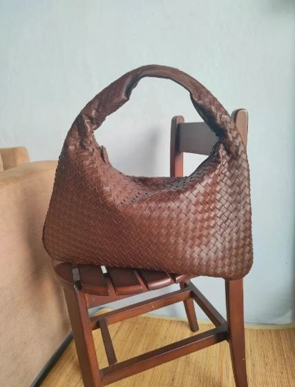 Handwoven Hop Bag - Calfskin Leather
