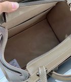 Black Medium Gate Top Handle Leather Handbag