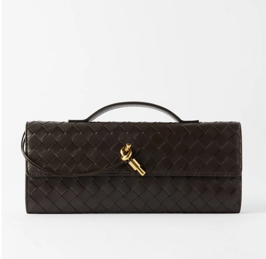 Woven clutch bag