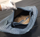 Woven Leather Large Hobo Bag