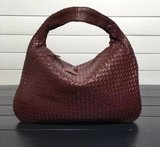 Woven Leather Large Hobo Bag